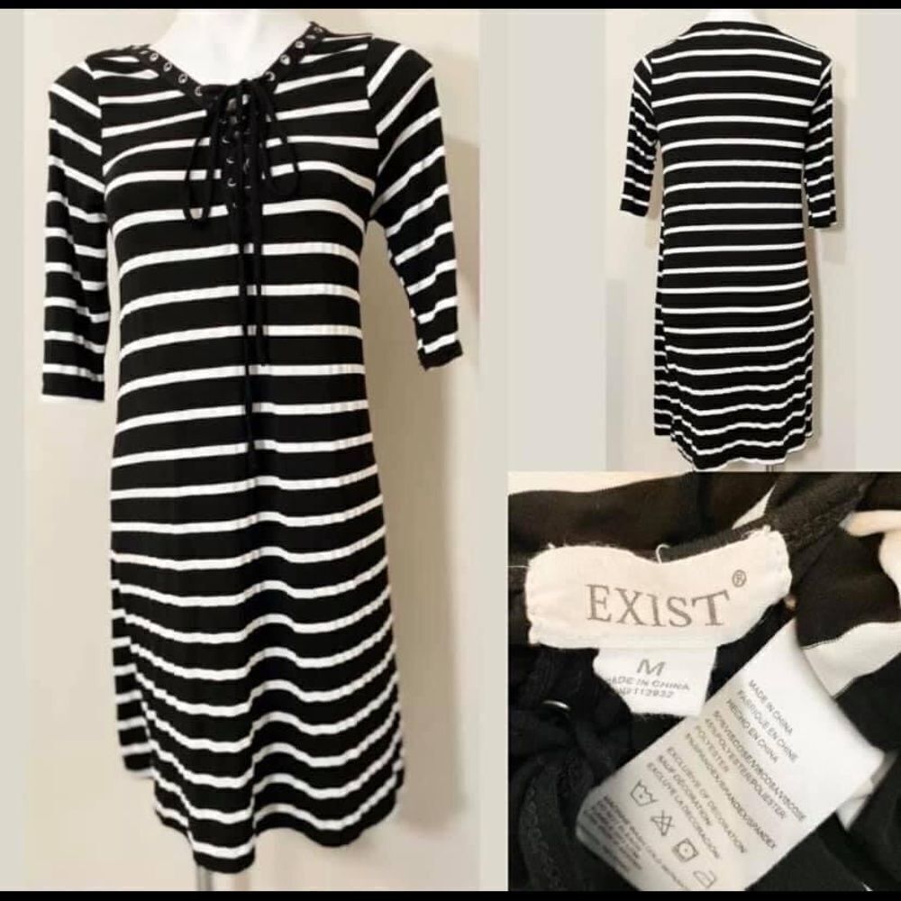 Exist Dress with a Lace up collar Size M